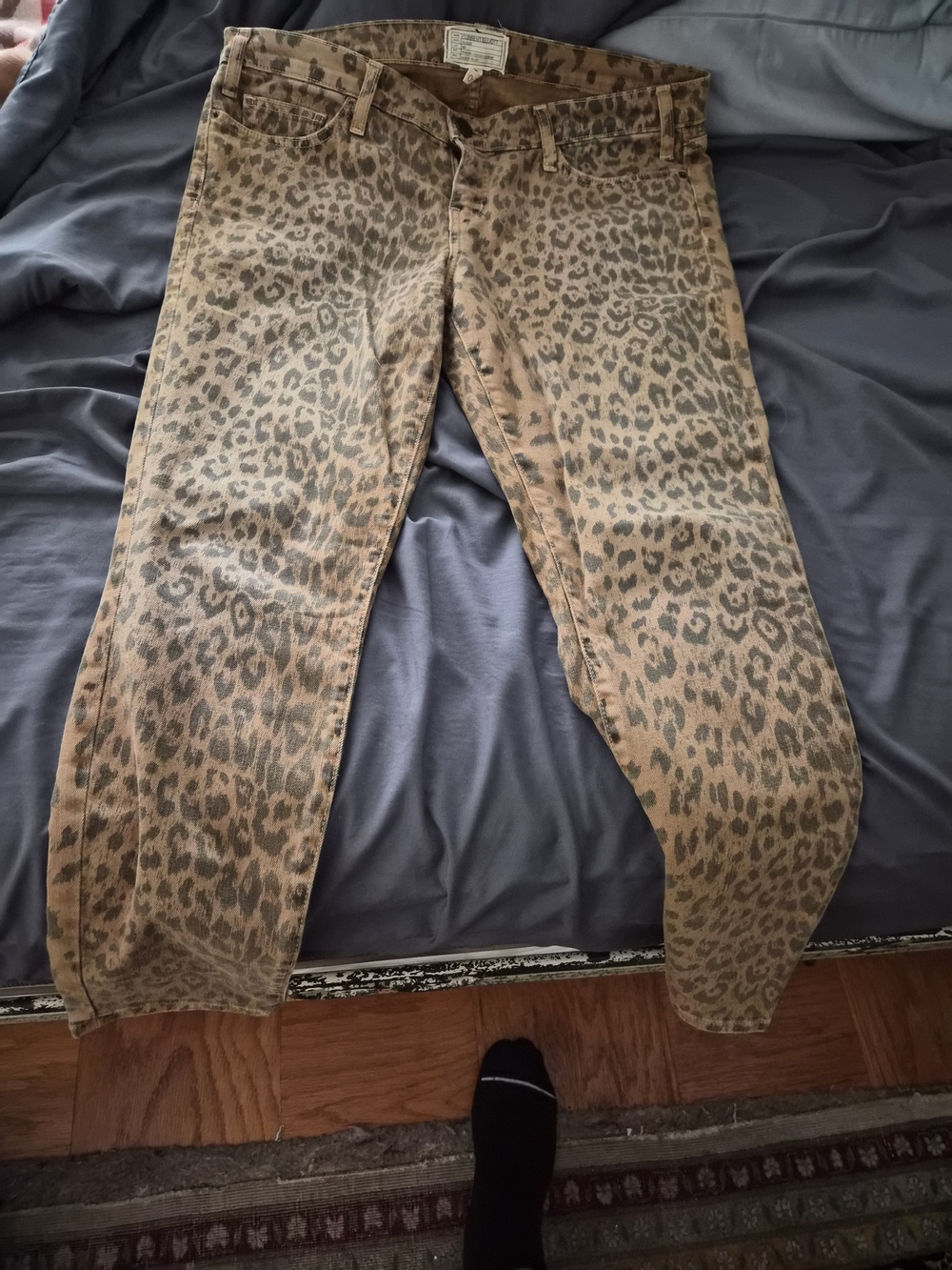 Current/Elliott "The Stiletto" Leopard Print Skinny Jeans
